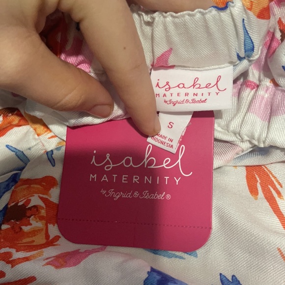 Isabel Maternity by Ingrid & Isabel Short Sleeve Woven Maternity Dress NWT - Picture 3 of 3